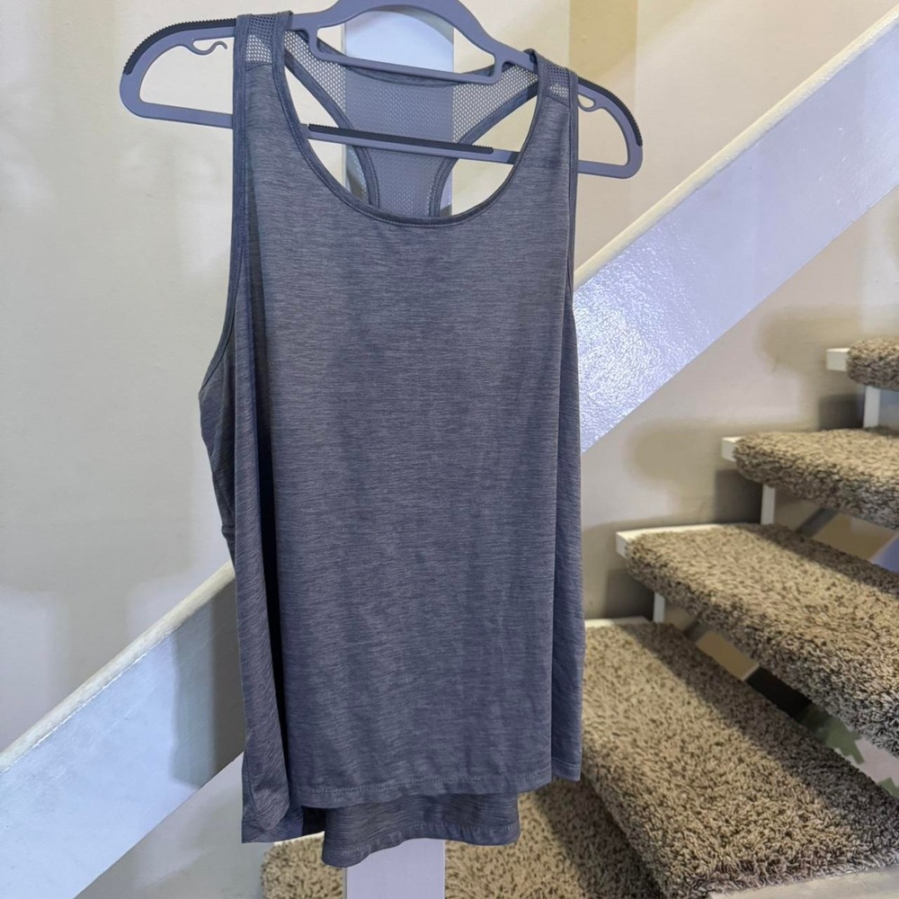 Grey Athletic Tank Top Workout Gym